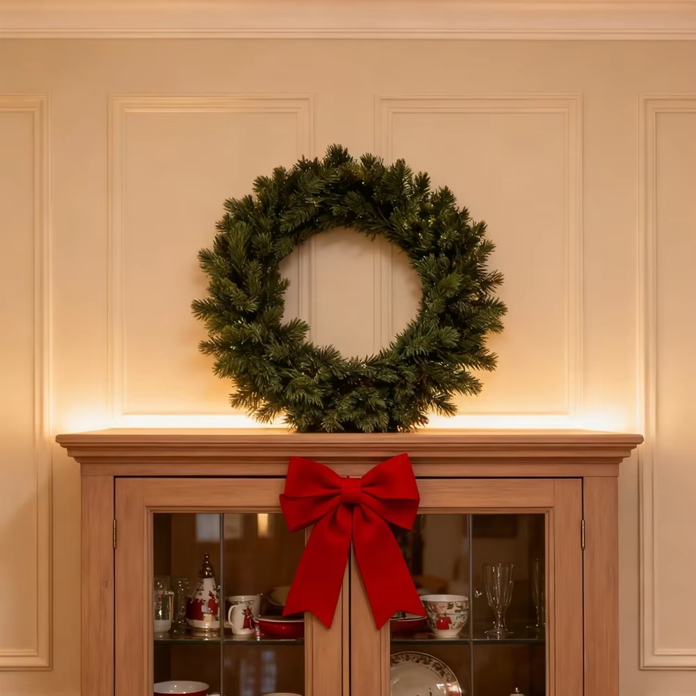 Christmas Wreath Fake - Artificial Pine Wreath Plant Christmas Decoration