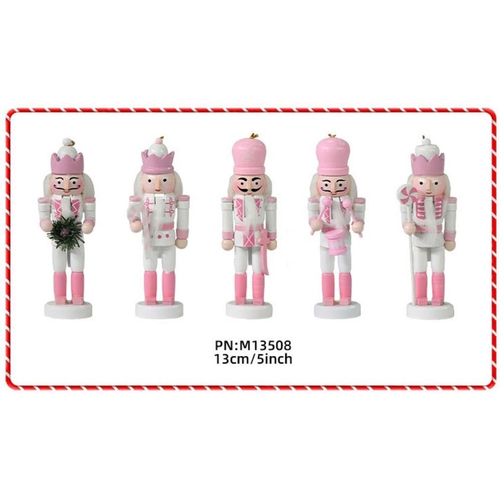 5PCS Macarone Powder Christmas - огляд і ціна Nutcracker Figurine