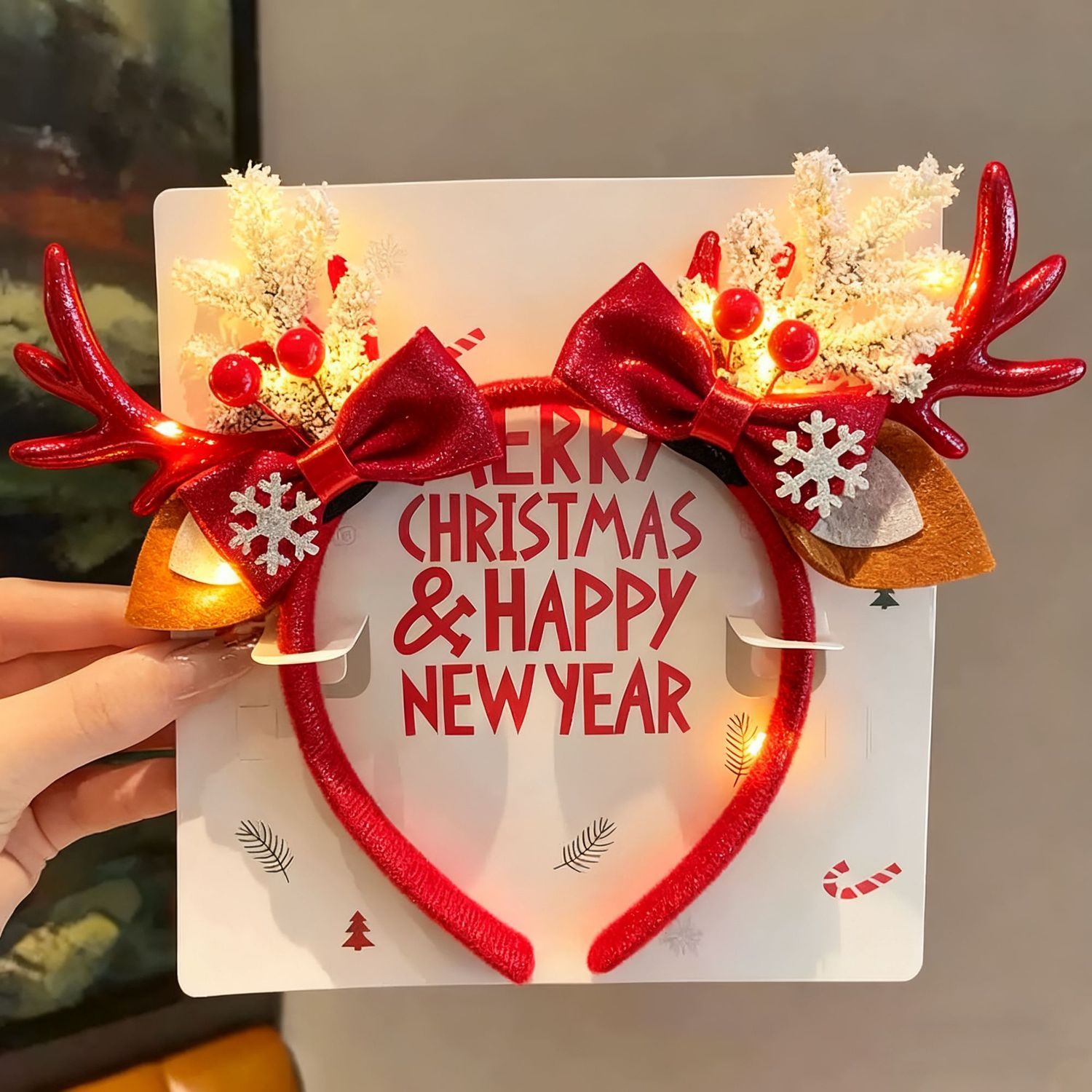 Christmas Reindeer Antlers Hea - огляд і ціна Reindeer Antlers Headband