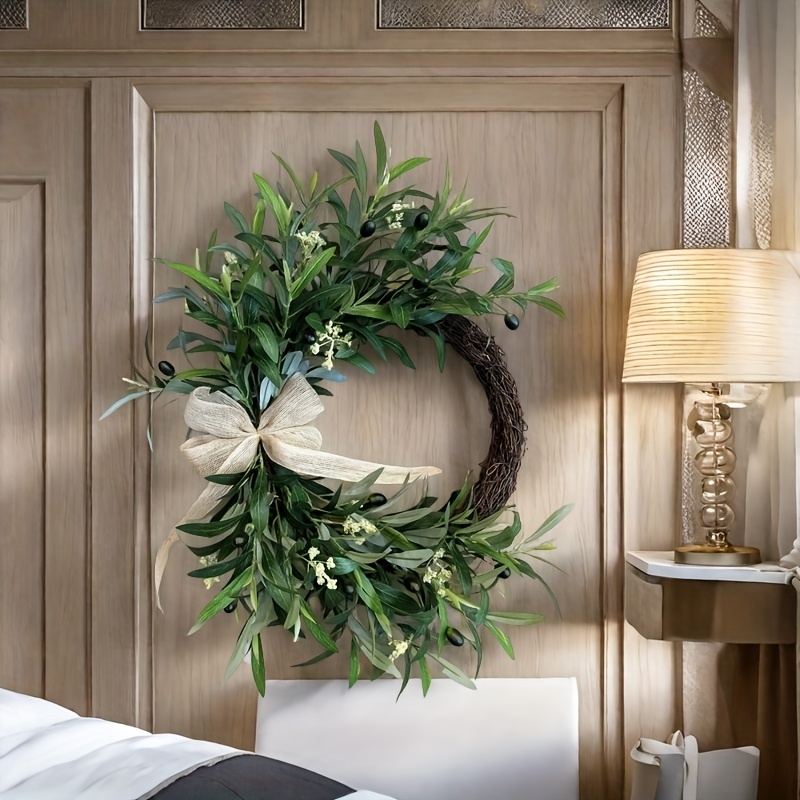 2025 Artificial Olive Wreath W - огляд і ціна Christmas Wreath Fake